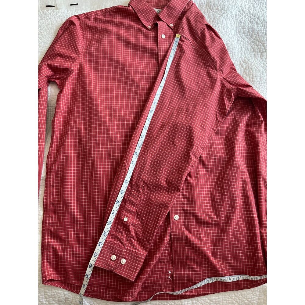 LL Bean Kennebunk Sport Shirt Wrinkle Free Large Tall Red Preppy 275570 NWOT - Picture 7 of 9